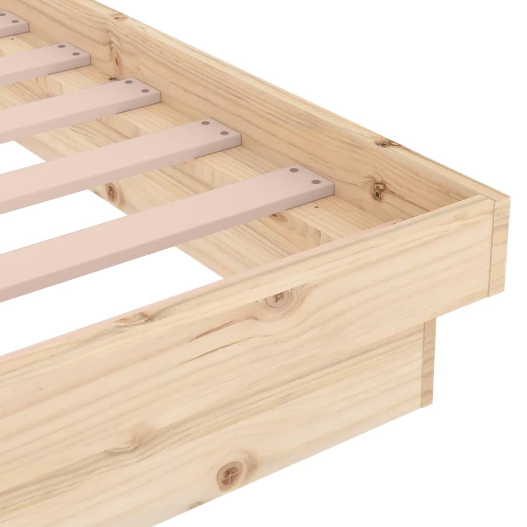Bed Frame without Mattress Solid Wood Single