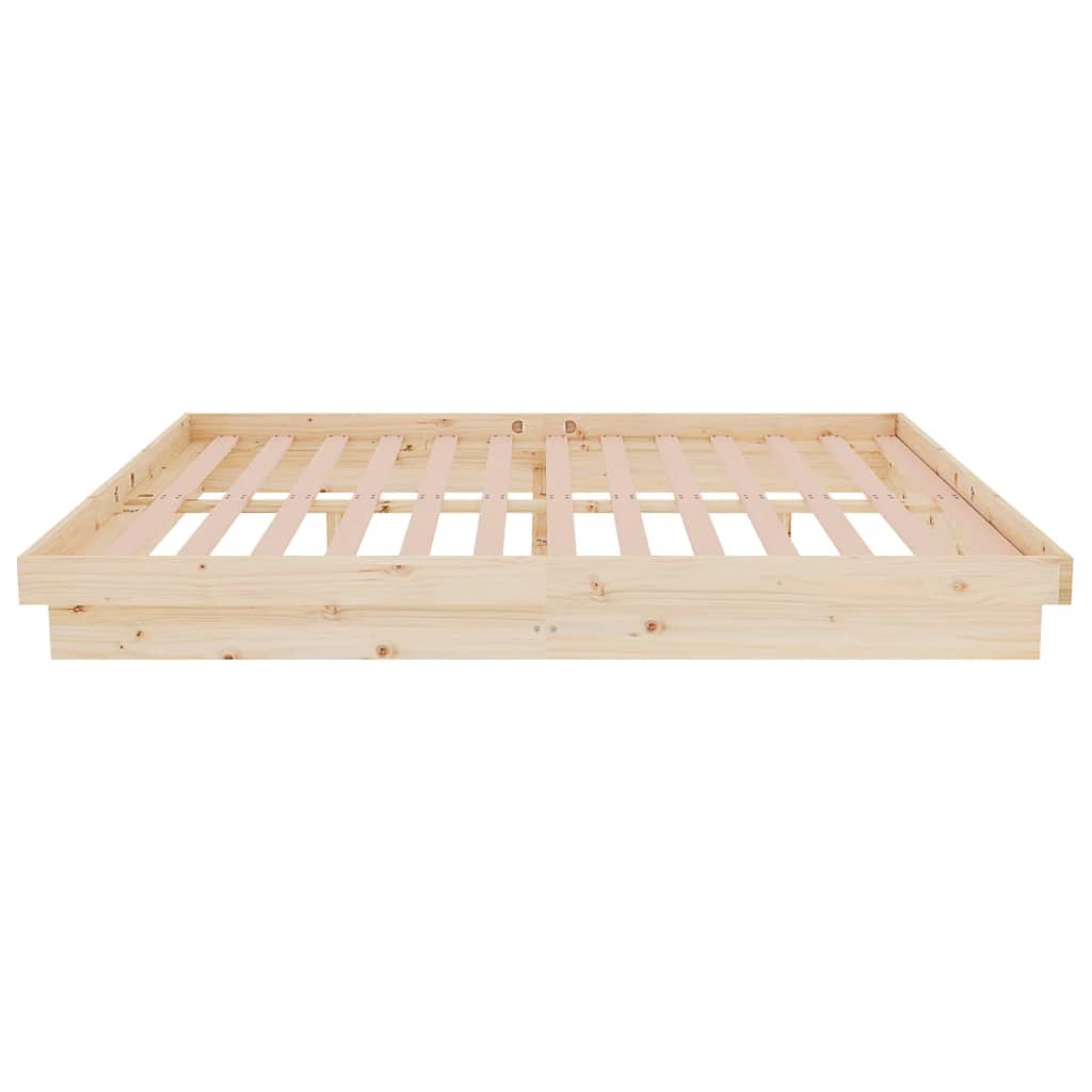 Bed Frame without Mattress Solid Wood 140x190 cm