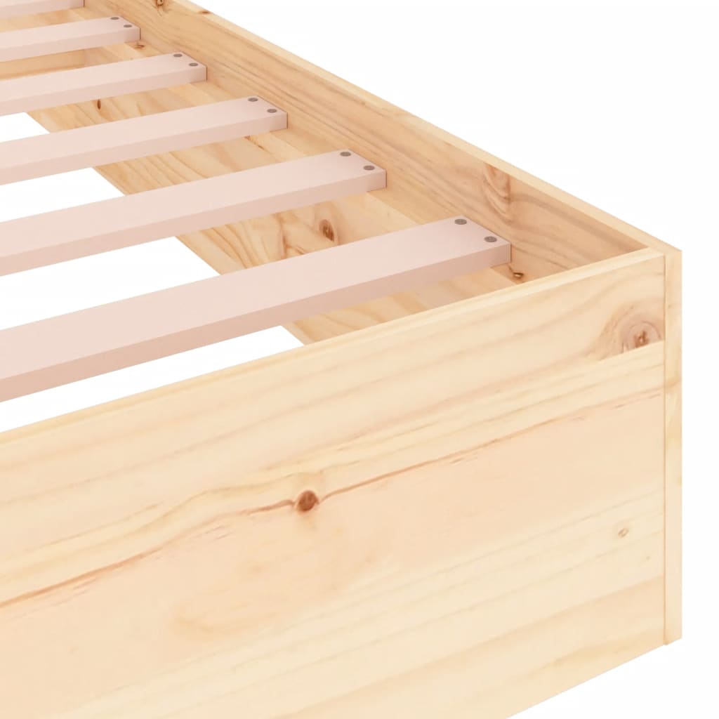 Bed Frame without Mattress Solid Wood 120x200 cm