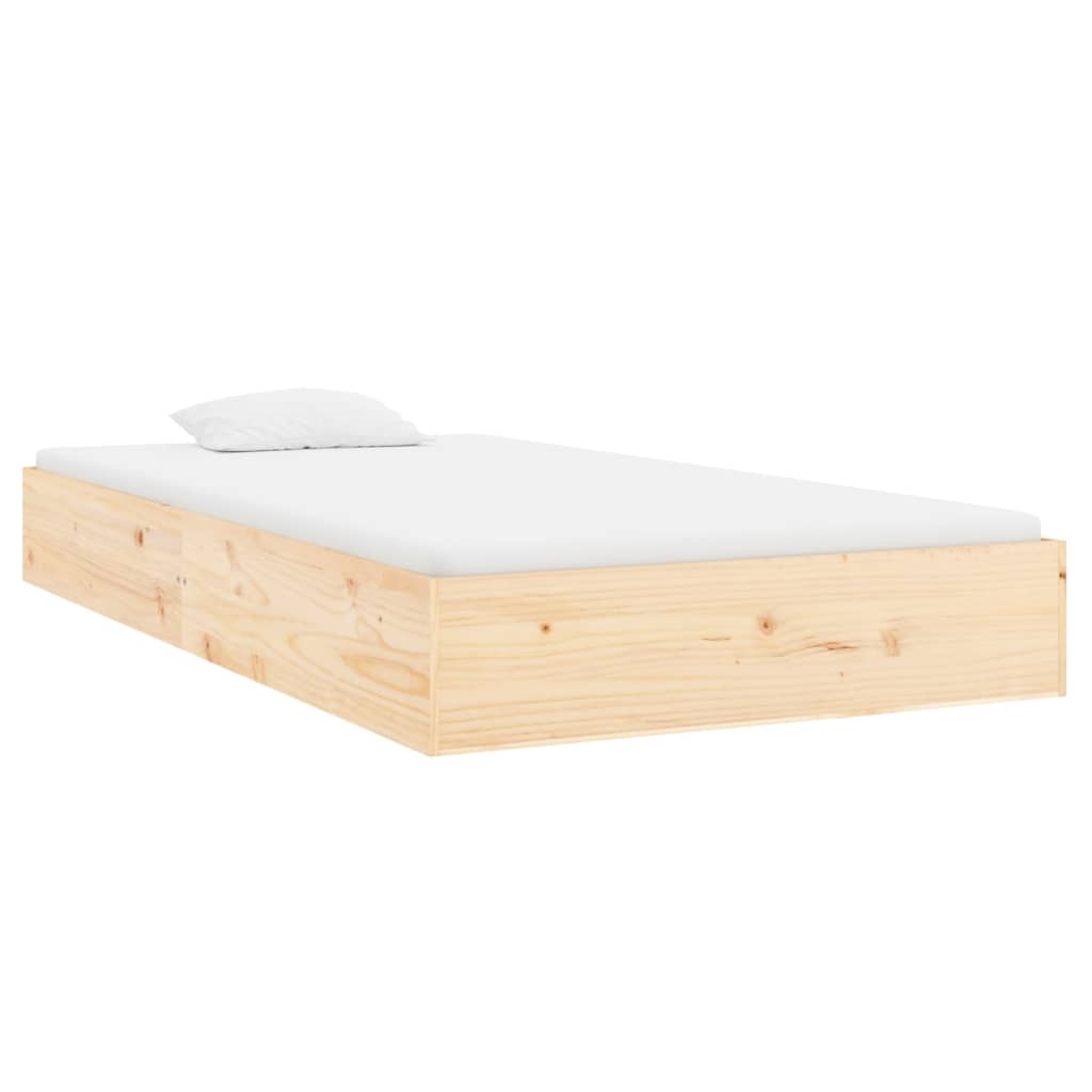 vidaXL Bed Frame without Mattress Solid Wood 100x200 cm