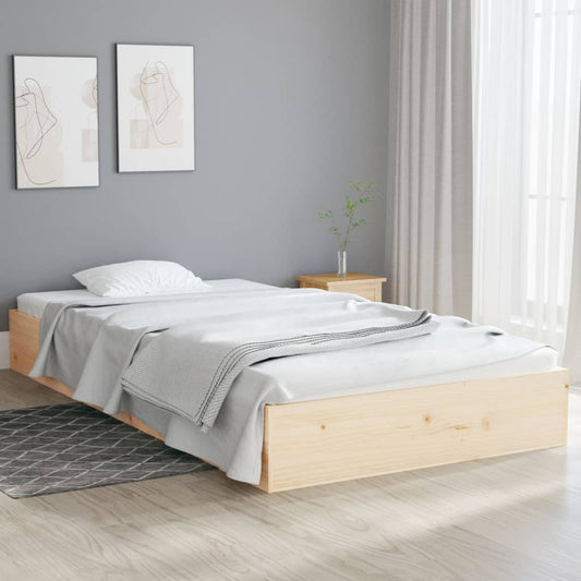 vidaXL Bed Frame without Mattress Solid Wood 100x200 cm