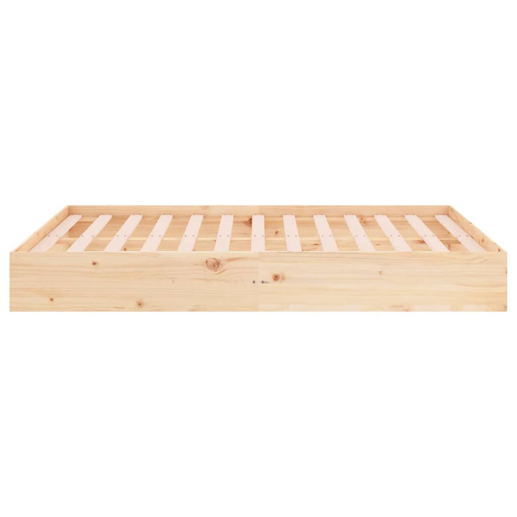 Bed Frame without Mattress Solid Wood 140x190 cm