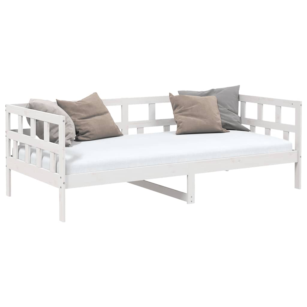 Day Bed without Mattress White Solid Wood Pine 80x200 cm