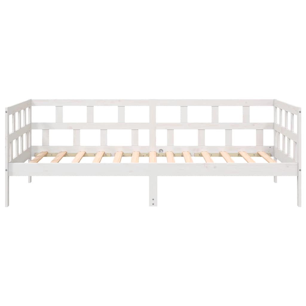 Day Bed without Mattress White Solid Wood Pine 80x200 cm