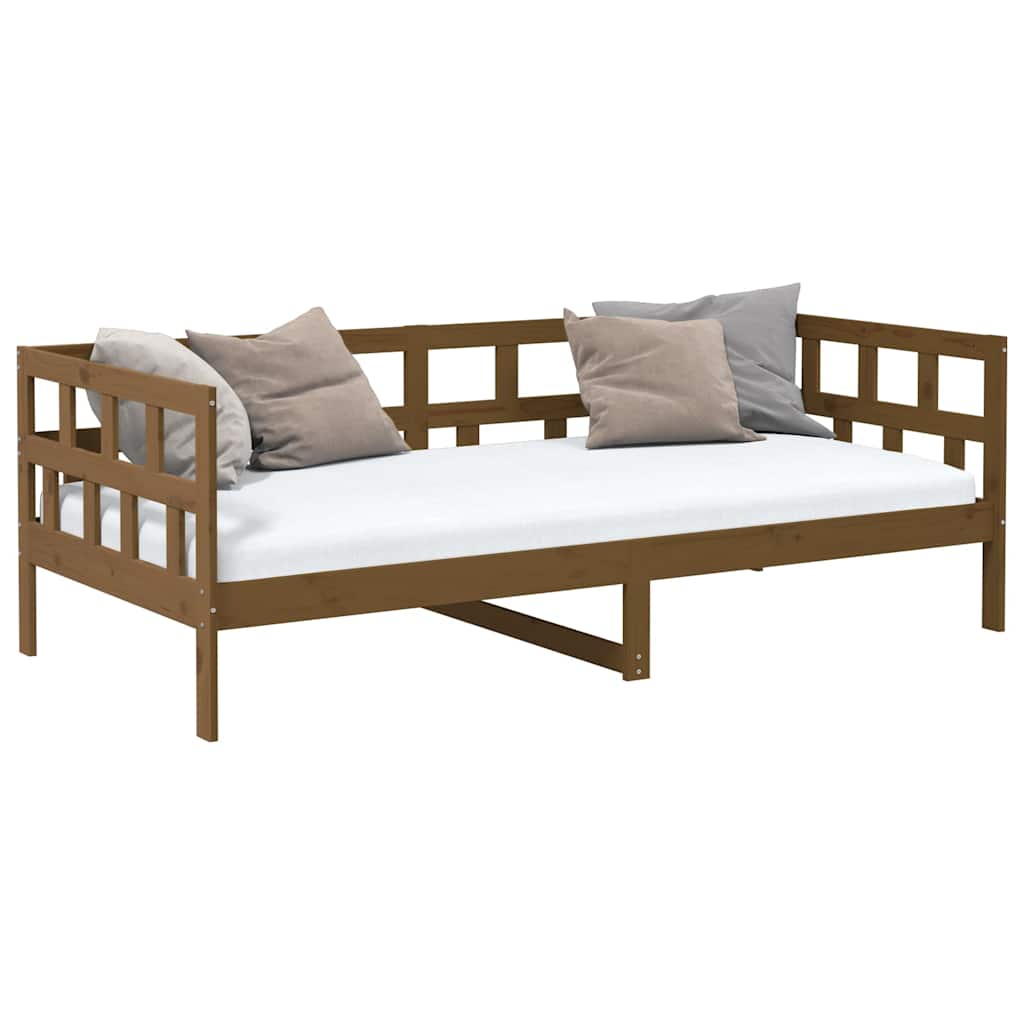 Day Bed without Mattress Honey Brown Solid Wood Pine 80x200 cm
