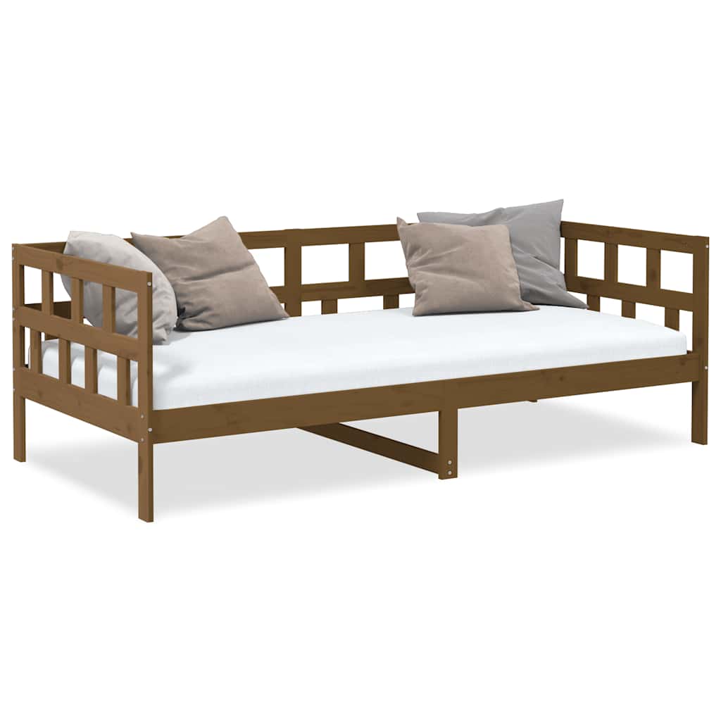 Day Bed without Mattress Honey Brown Solid Wood Pine 80x200 cm