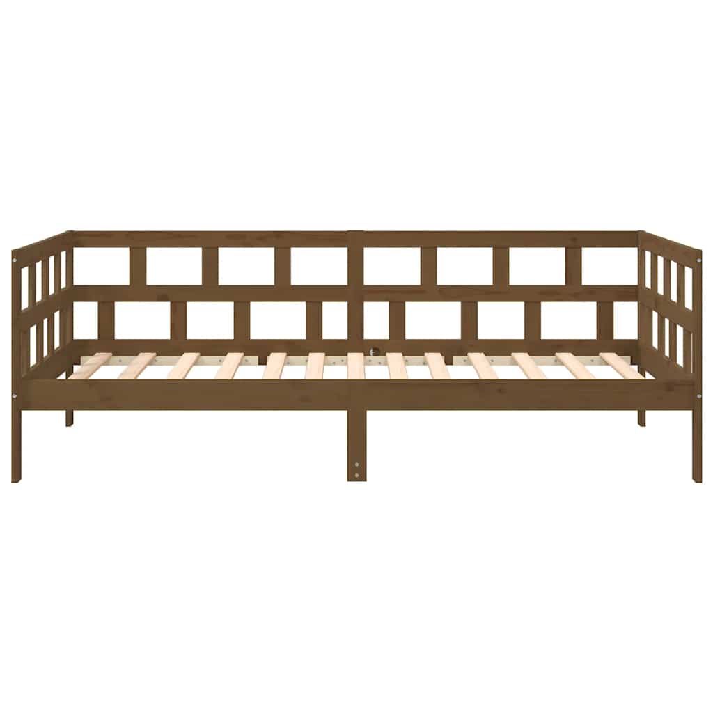 Day Bed without Mattress Honey Brown Solid Wood Pine 80x200 cm
