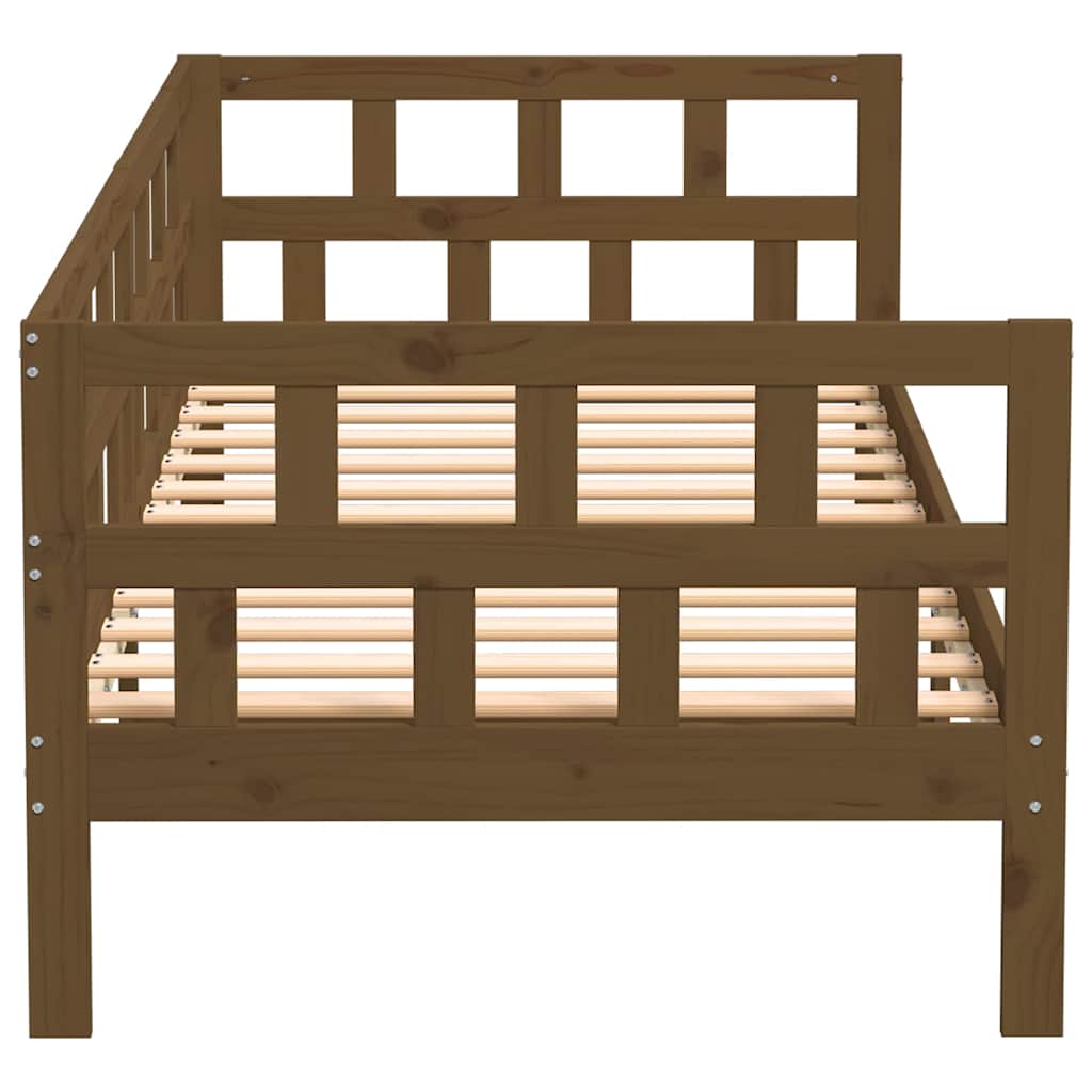 Day Bed without Mattress Honey Brown Solid Wood Pine 80x200 cm