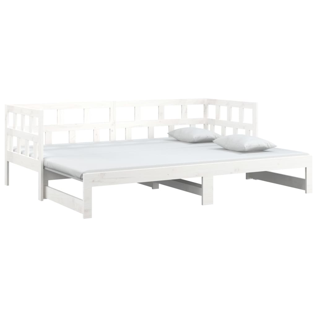 Pull-out Day Bed without Mattress White 2x(80x200) cm