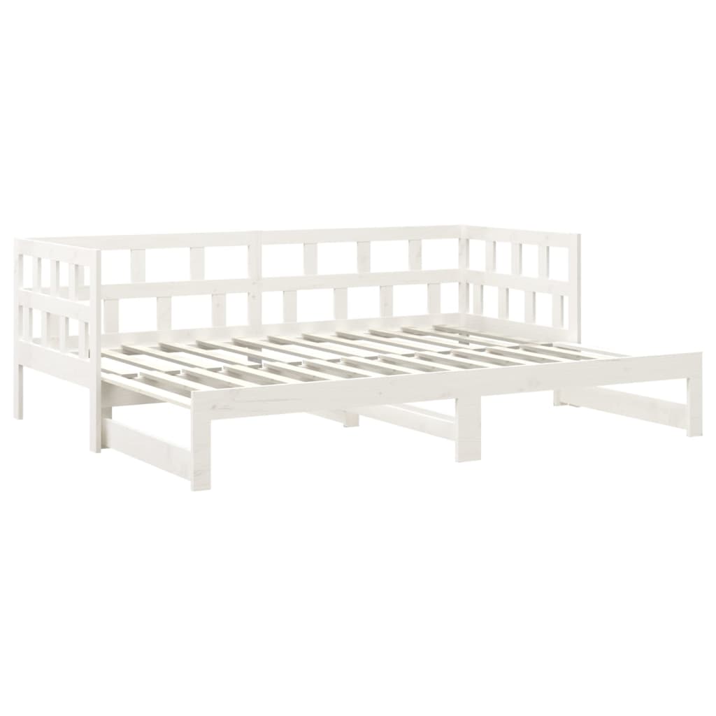 Pull-out Day Bed without Mattress White 2x(80x200) cm