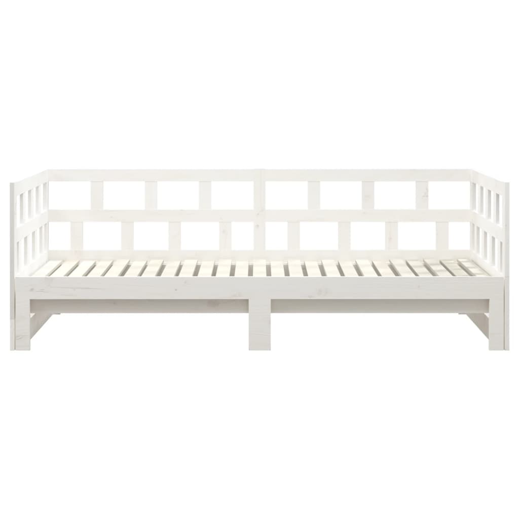 Pull-out Day Bed without Mattress White 2x(80x200) cm