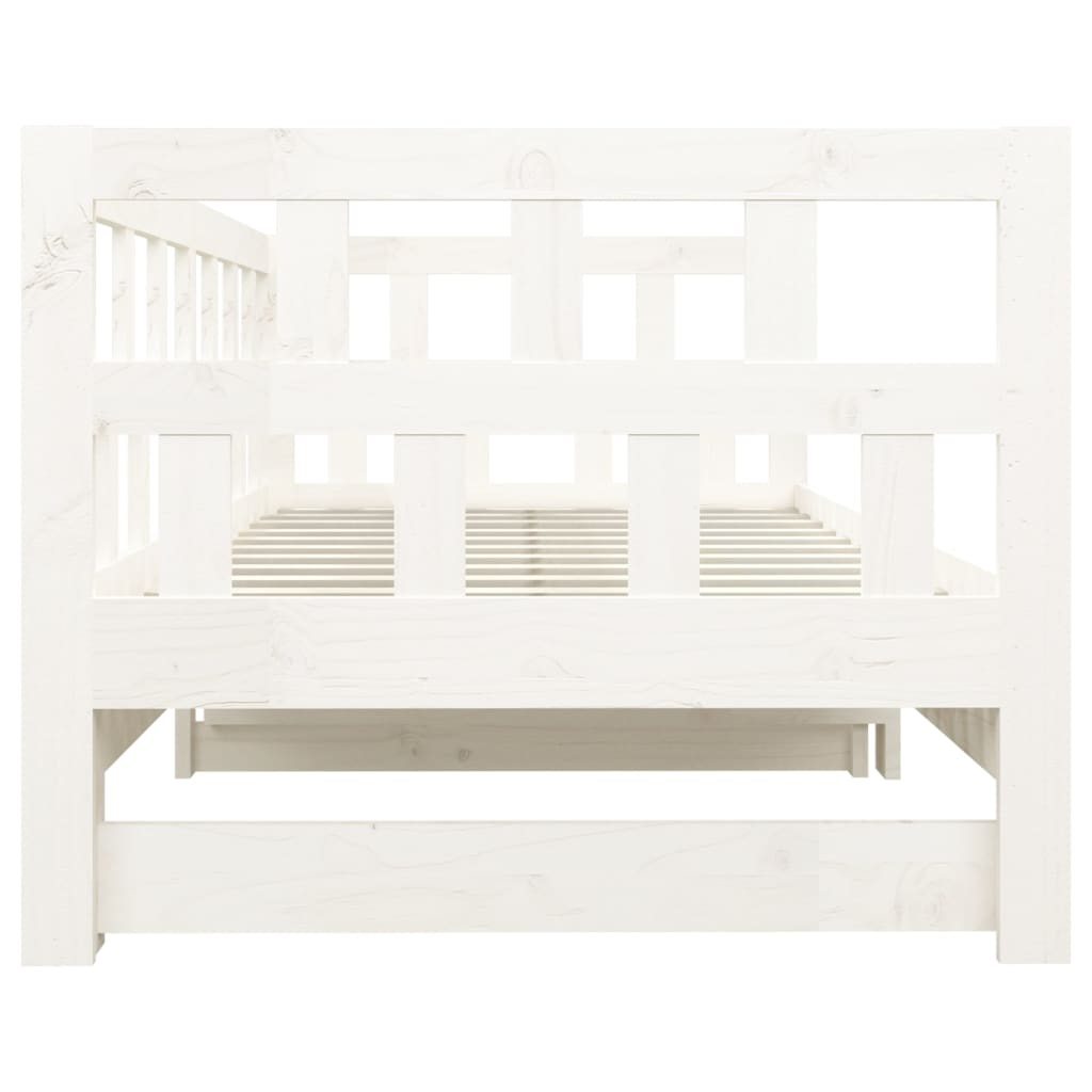 Pull-out Day Bed without Mattress White 2x(80x200) cm