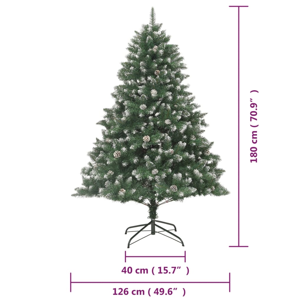 vidaXL Artificial Christmas Tree with Stand 180 cm PVC