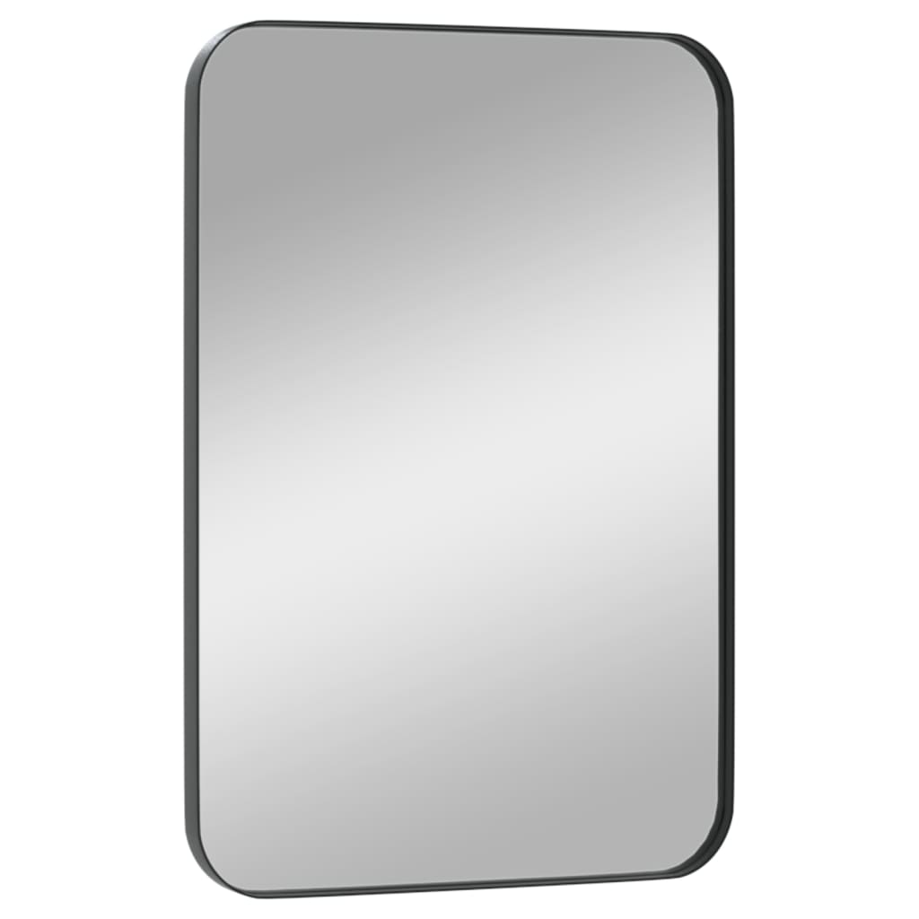 Wall-mounted Mirror Black 40x60 cm Rectangle