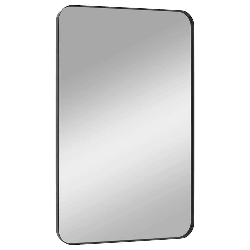 vidaXL Wall-mounted Mirror Black 50x80 cm Rectangle