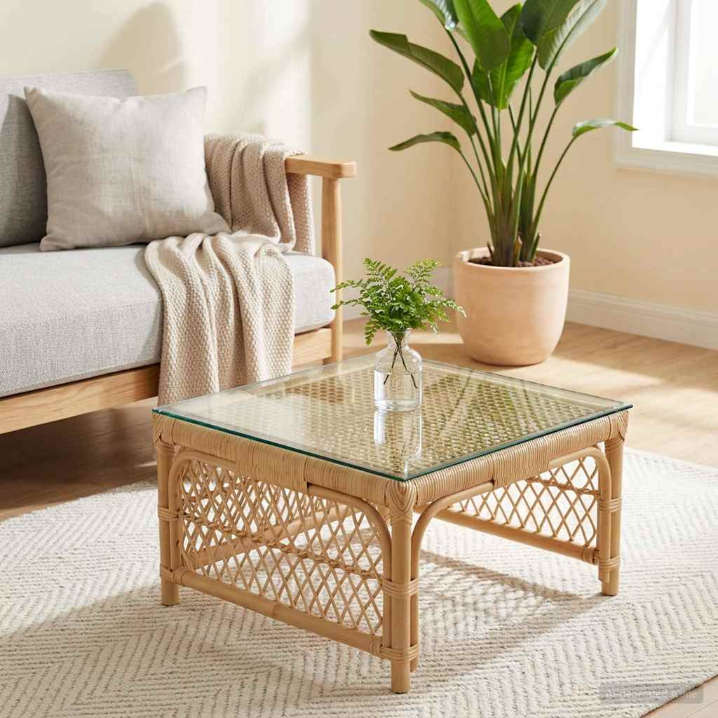 Table Top Transparent 30x30 cm Tempered Glass