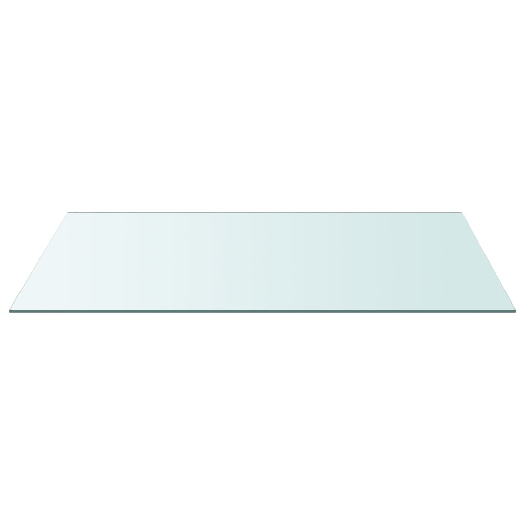 vidaXL Table Top Transparent 50x100 cm Tempered Glass