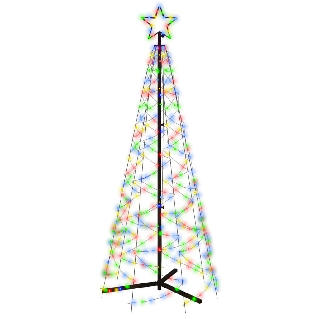 vidaXL Christmas Cone Tree Colourful 200 LEDs 70x180 cm