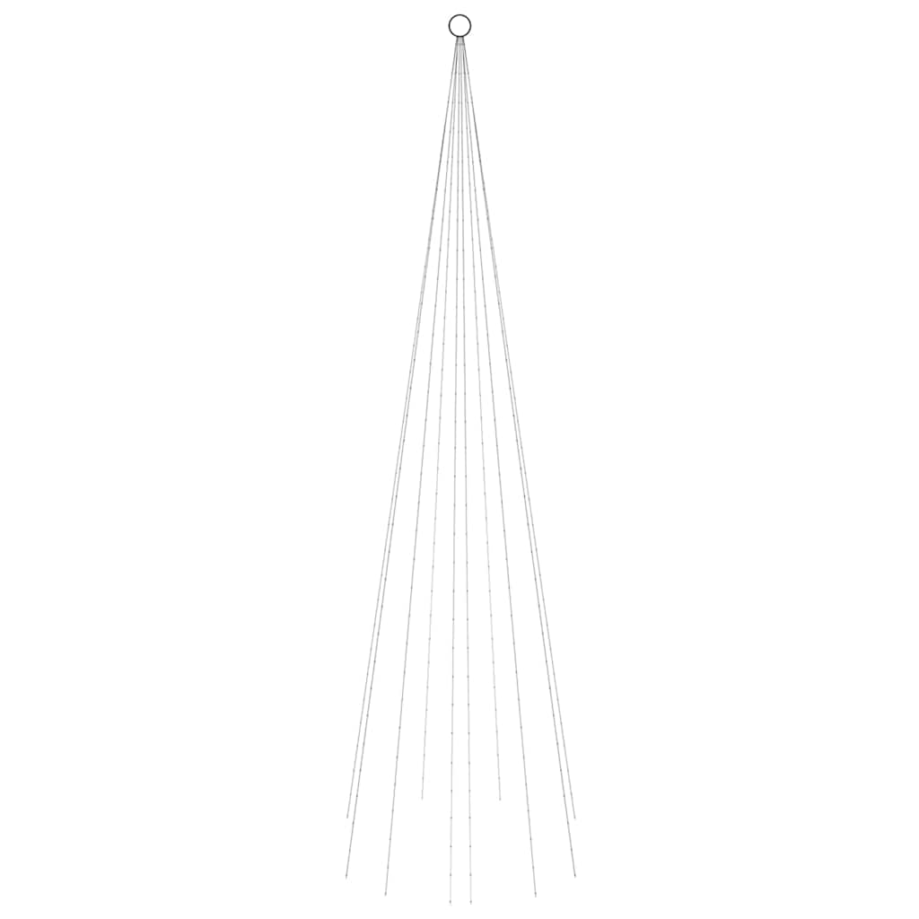 343522 vidaXL Christmas Tree on Flagpole Warm White 310 LEDs 300 cm