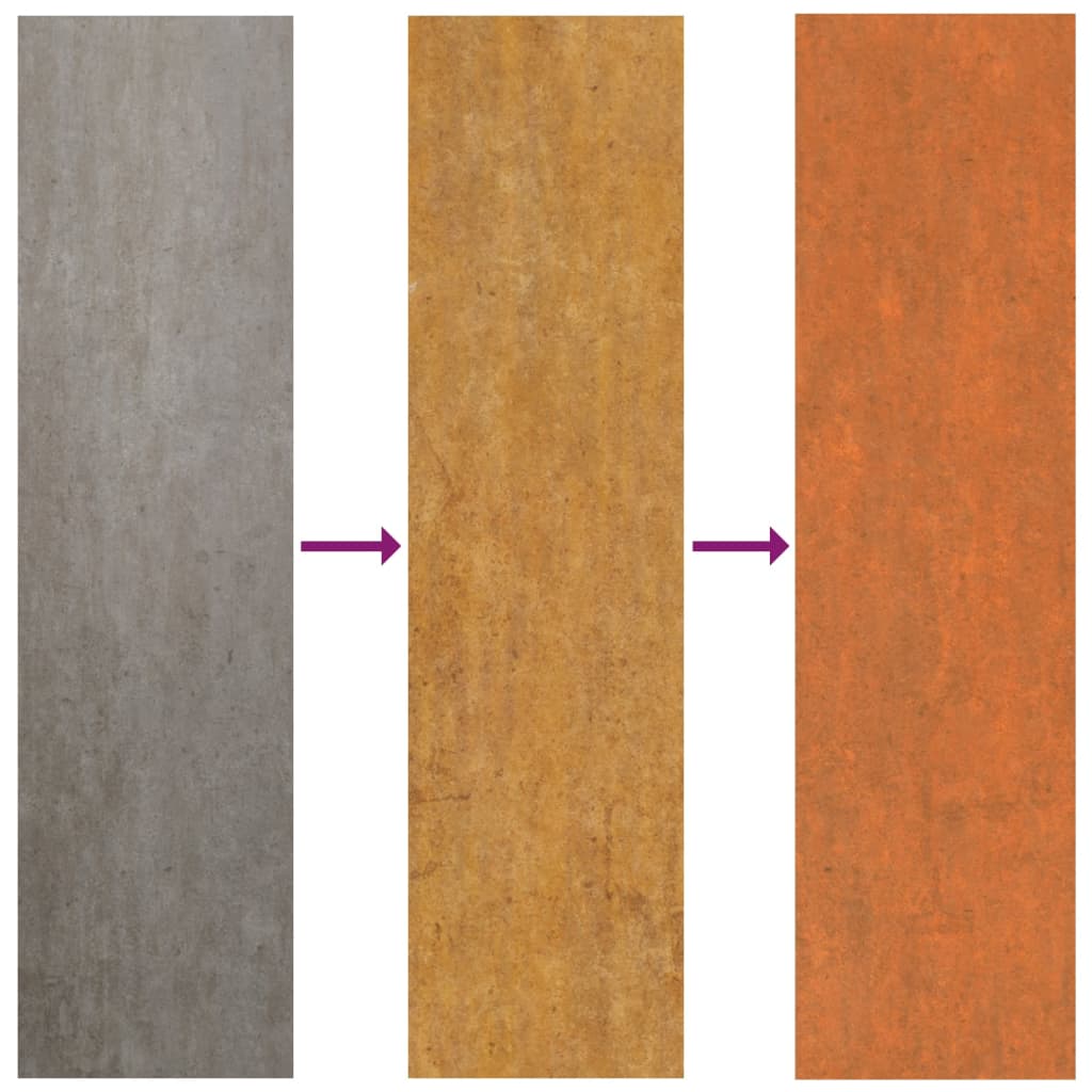 Roof Panels 12 pcs Rusty 60x44 cm Corten Steel