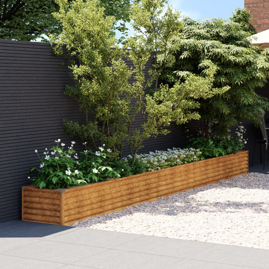 vidaXL Garden Raised Bed 482x50x36 cm Corten Steel