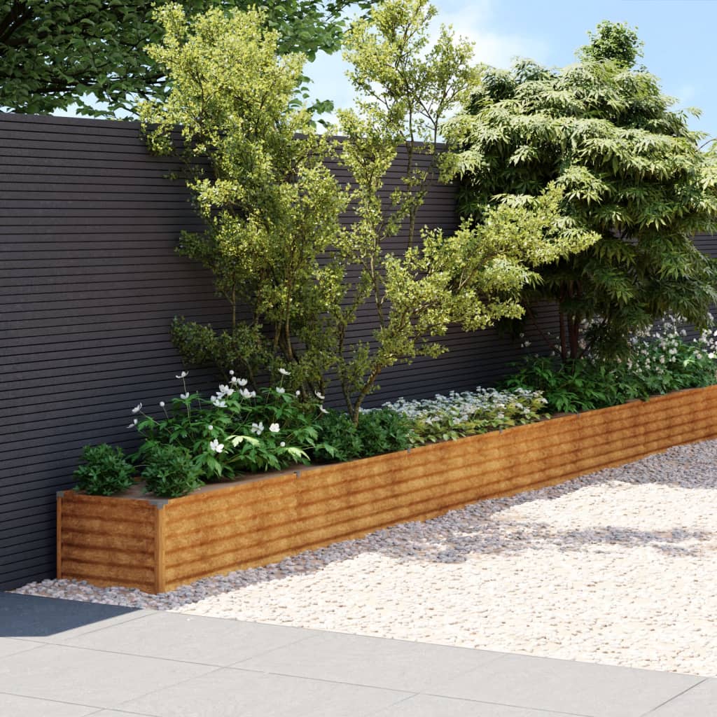 vidaXL Garden Raised Bed 770x50x36 cm Corten Steel