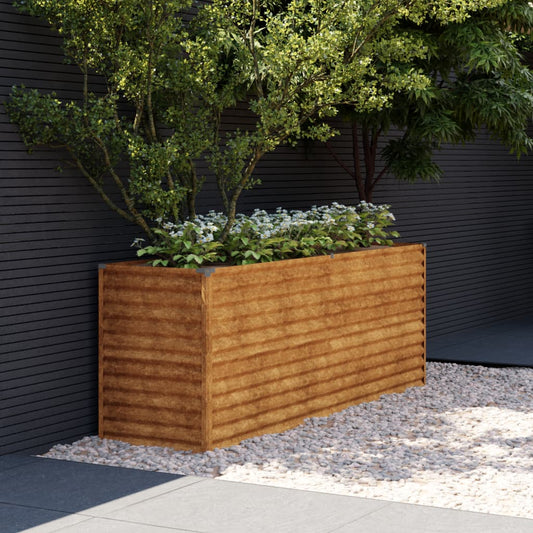 vidaXL Garden Raised Bed 196x50x69 cm Corten Steel