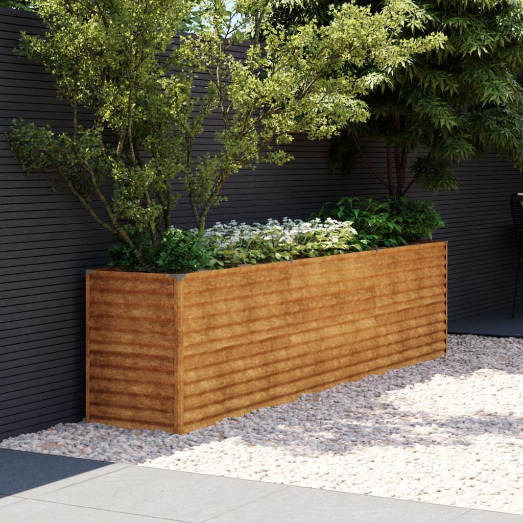 vidaXL Garden Raised Bed 291x50x69 cm Corten Steel