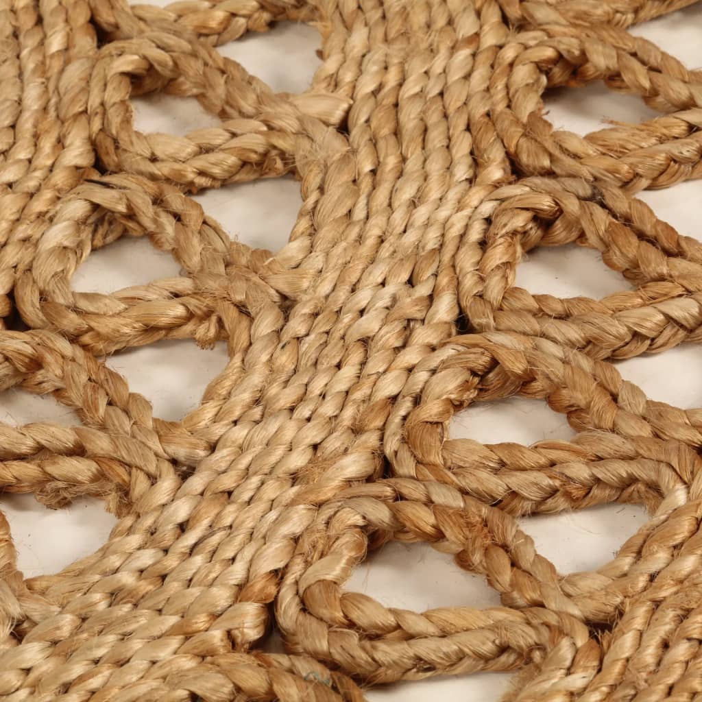 vidaXL Area Rug Hand-braided Jute 180 cm Round