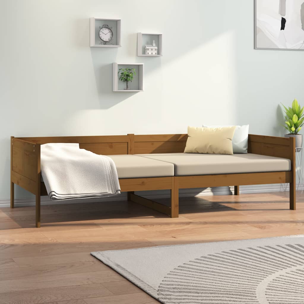 Day Bed | Honey brown | Solid pine wood | Single