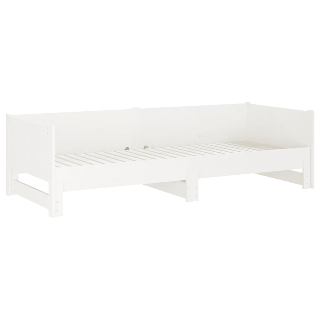 vidaXL Pull-out Day Bed without Mattress White 2x(90x200) cm