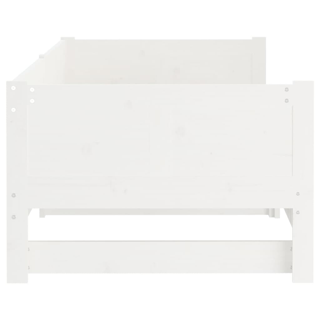 vidaXL Pull-out Day Bed without Mattress White 2x(90x200) cm