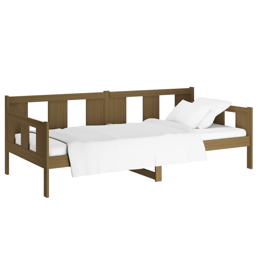 vidaXL Day Bed without Mattress Honey Brown Solid Wood Pine 90x200 cm