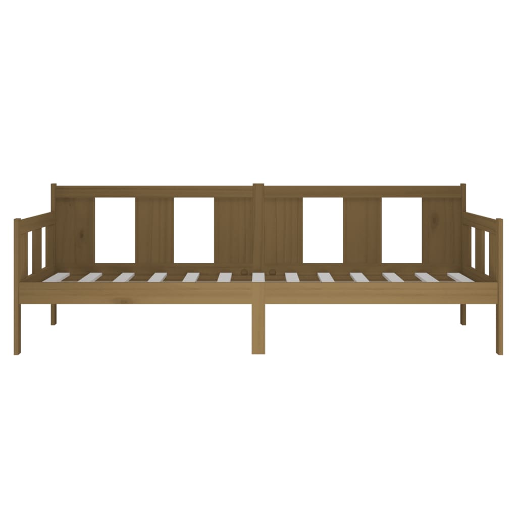 vidaXL Day Bed without Mattress Honey Brown Solid Wood Pine 90x200 cm