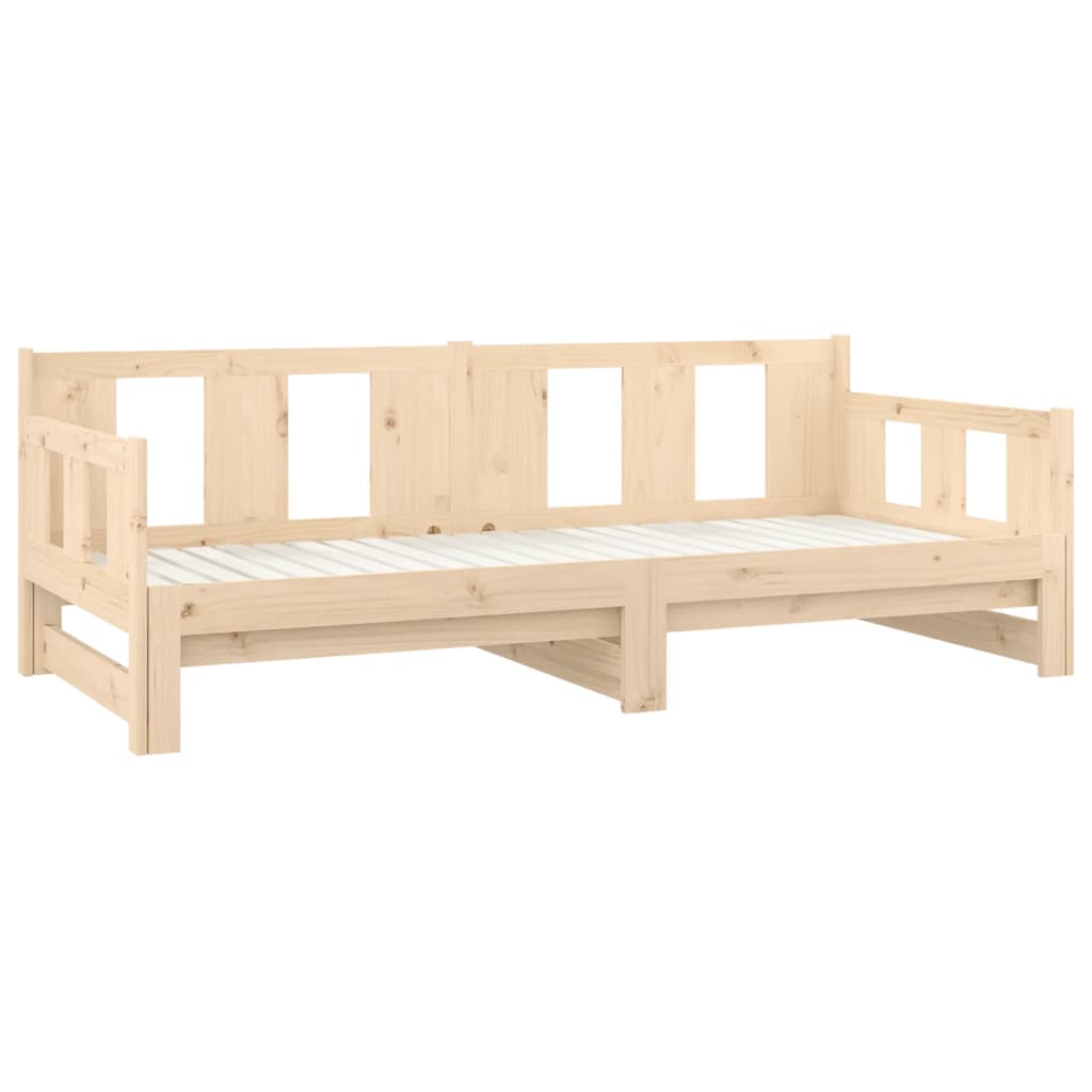 Pull-out Day Bed without Mattress Solid Wood Pine 2x(80x200) cm