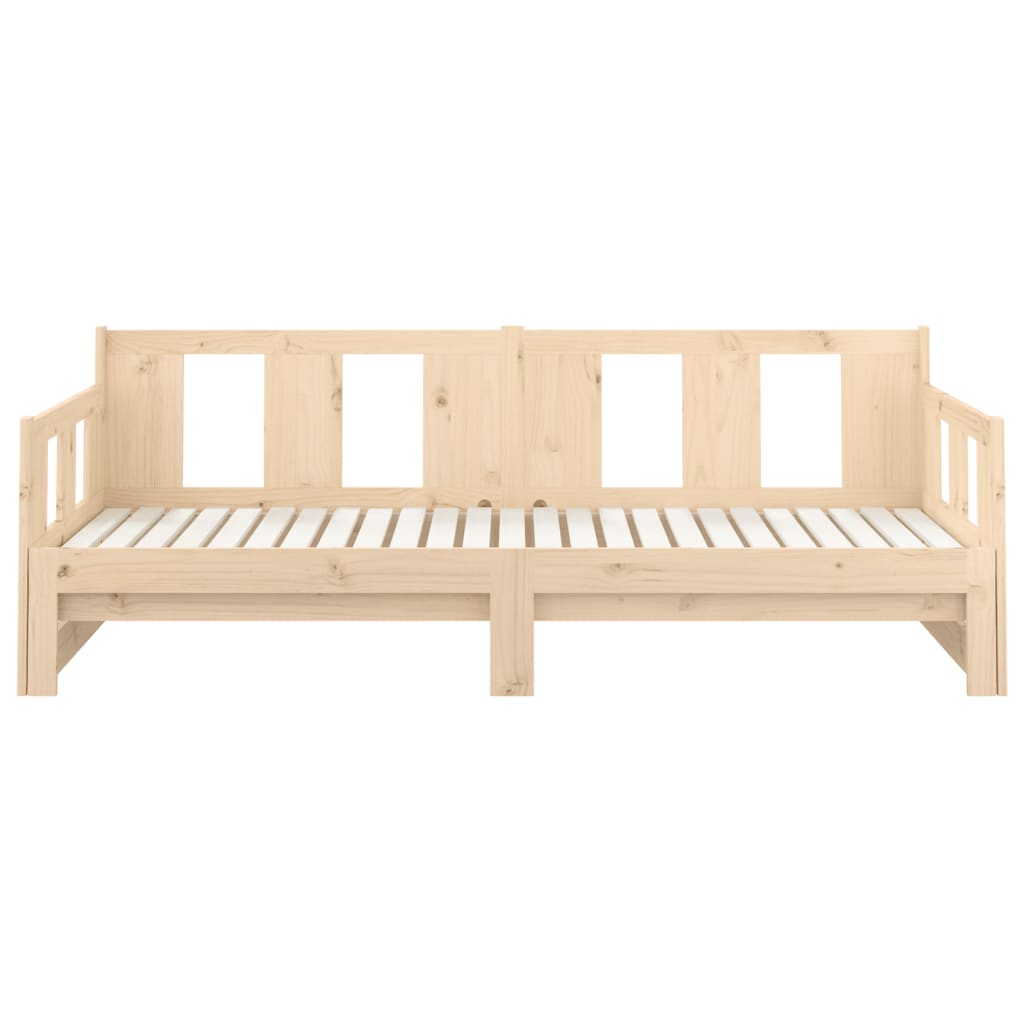 Pull-out Day Bed without Mattress Solid Wood Pine 2x(80x200) cm