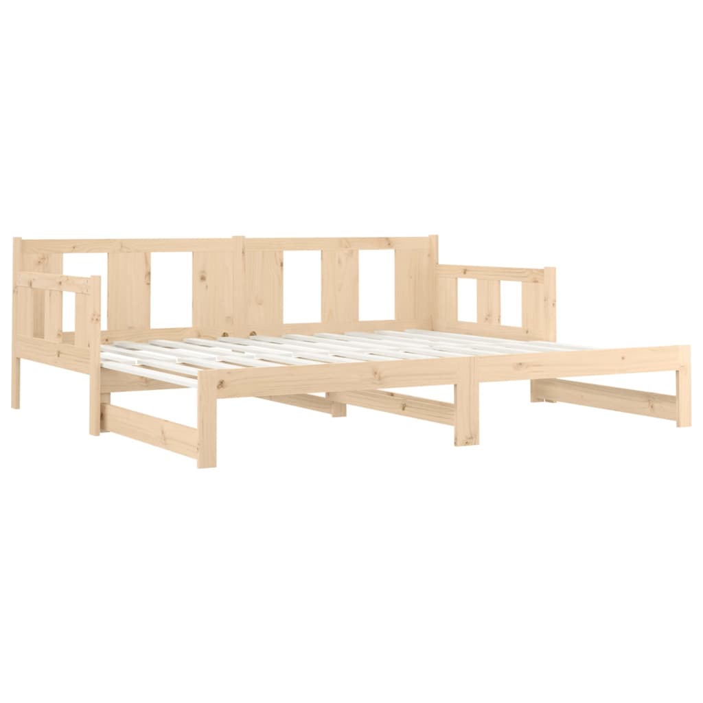Pull-out Day Bed without Mattress Solid Wood Pine 2x(80x200) cm