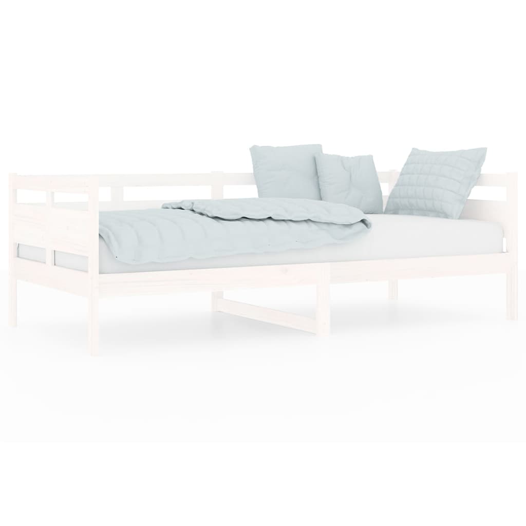 vidaXL Day Bed without Mattress White Solid Wood Pine 90x200 cm