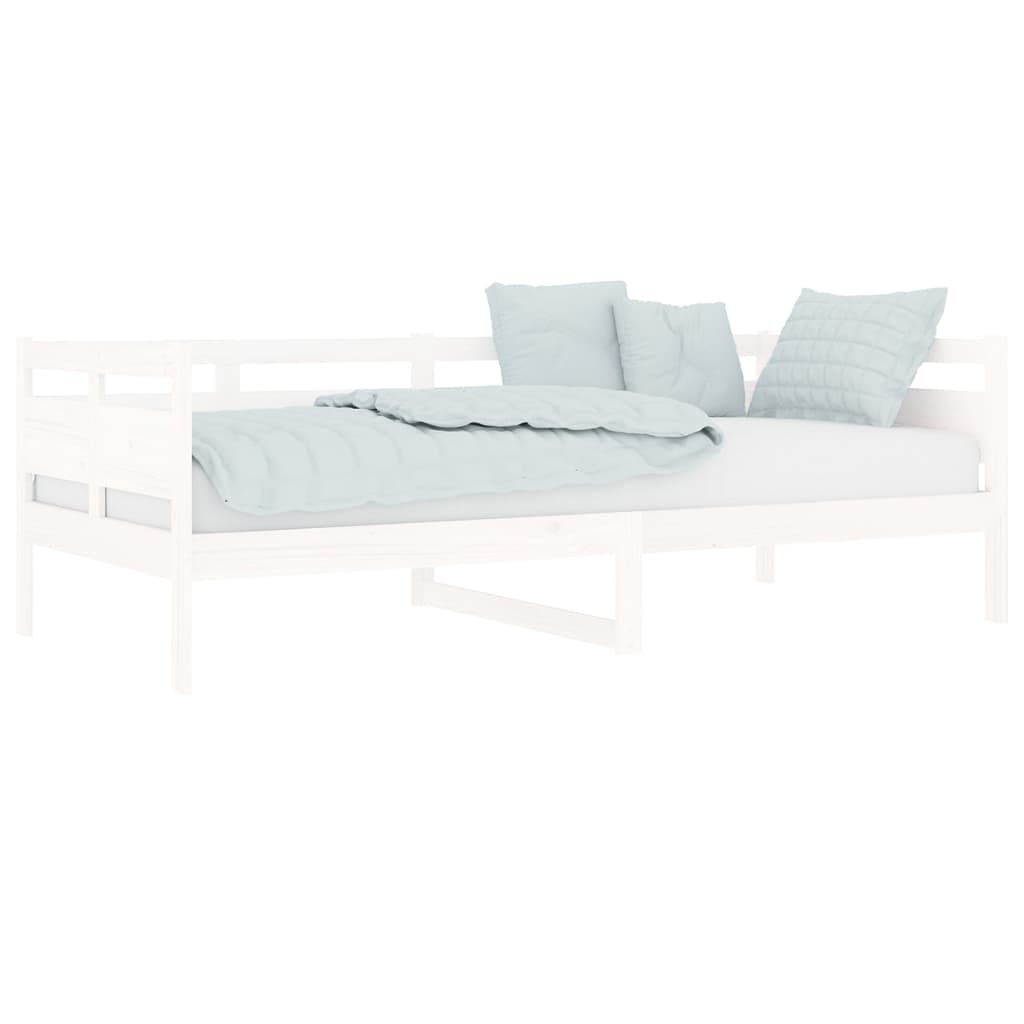 vidaXL Day Bed without Mattress White Solid Wood Pine 90x200 cm