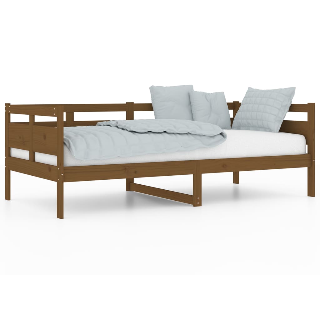 Day Bed | Honey Brown | Solid Pine Wood, Plywood | 90 x 190 cm