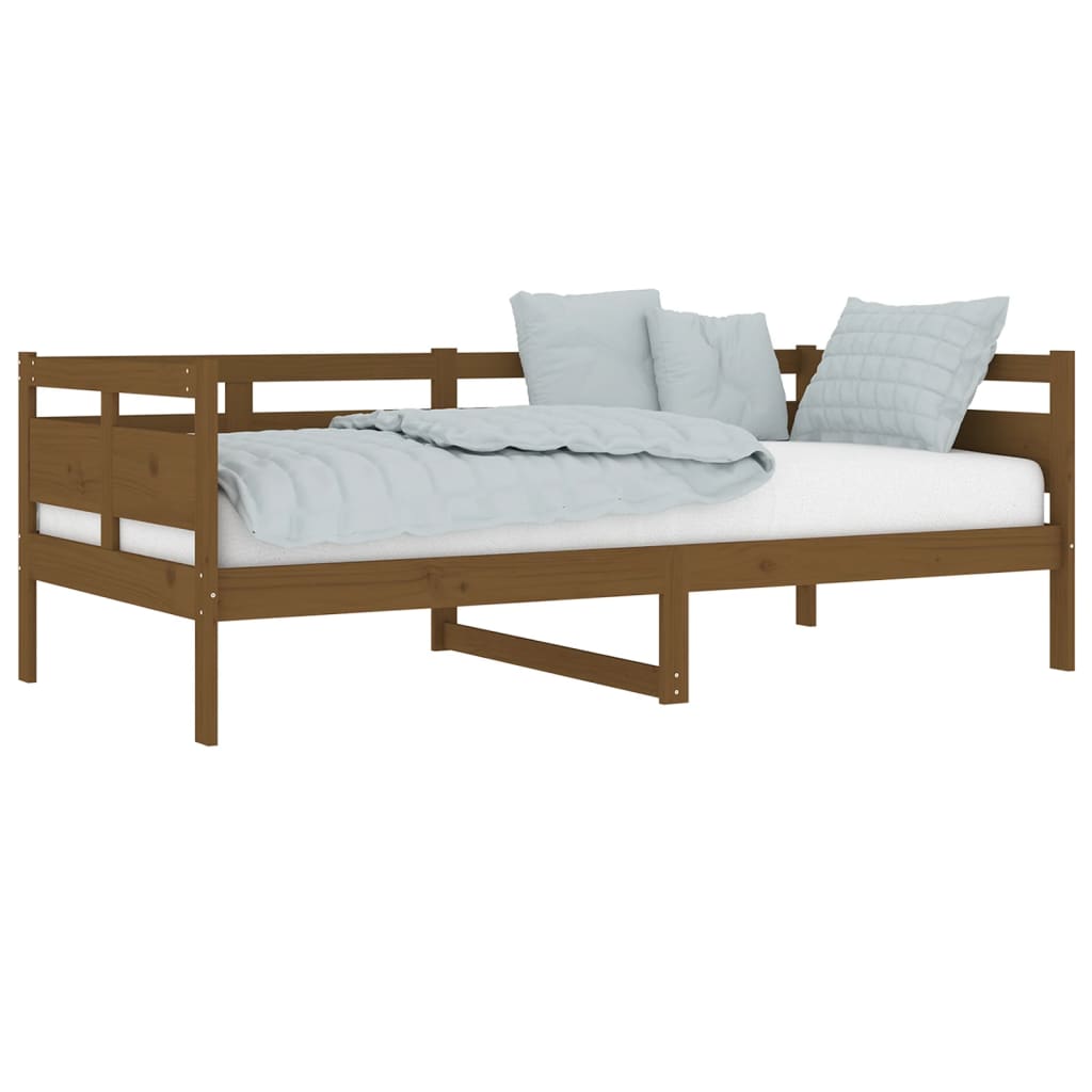 Day Bed | Honey Brown | Solid Pine Wood, Plywood | 90 x 190 cm