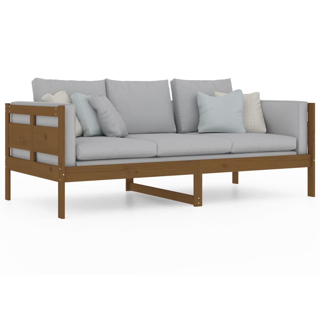 Day Bed | Honey Brown | Solid Pine Wood, Plywood | 90 x 190 cm