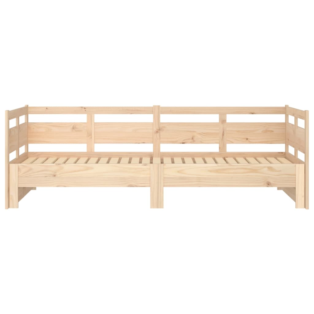 Pull-out Day Bed without Mattress Solid Wood Pine 2x(80x200) cm