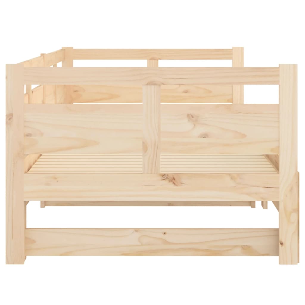 Pull-out Day Bed without Mattress Solid Wood Pine 2x(80x200) cm