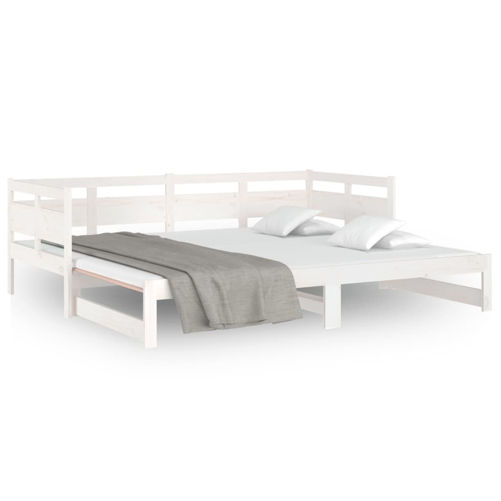 Pull-out Day Bed without Mattress White 2x(80x200) cm