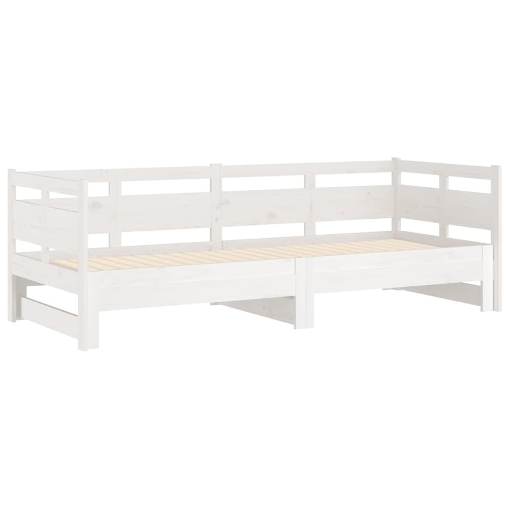 Pull-out Day Bed without Mattress White 2x(80x200) cm
