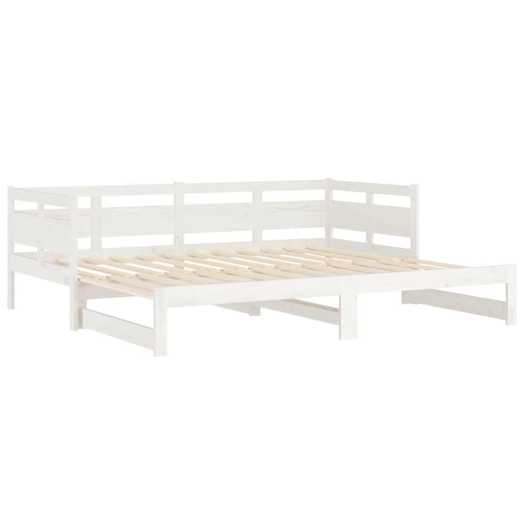 Pull-out Day Bed without Mattress White 2x(80x200) cm