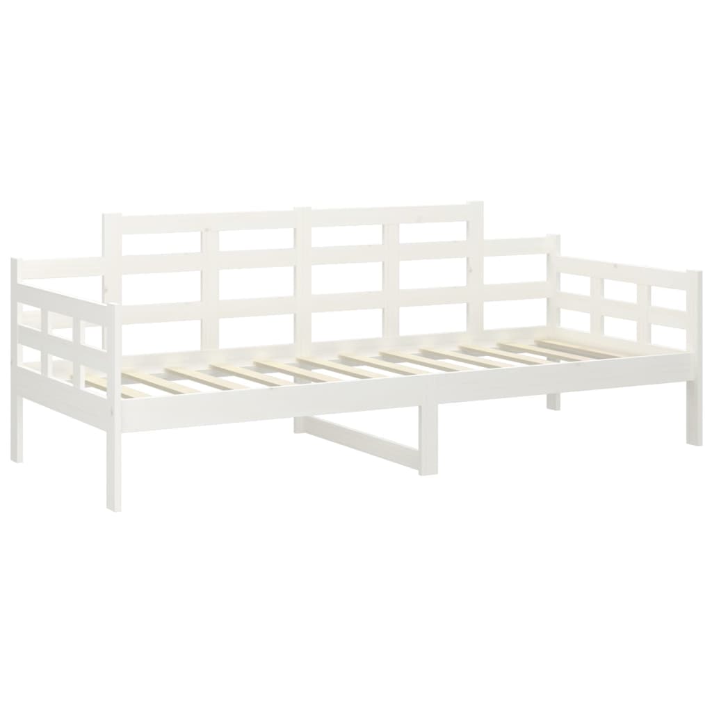 vidaXL Day Bed without Mattress White Solid Wood Pine 80x200 cm