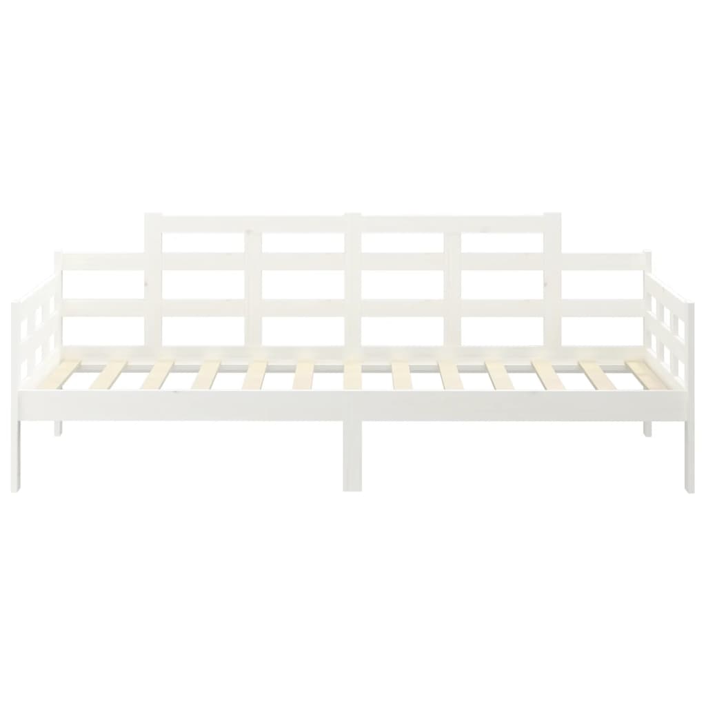 vidaXL Day Bed without Mattress White Solid Wood Pine 80x200 cm