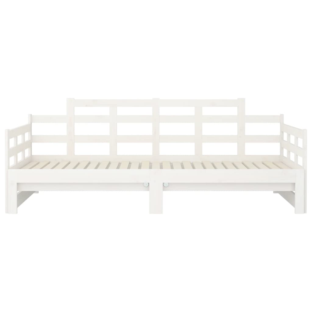 Pull-out Day Bed without Mattress White 2x(90x200) cm